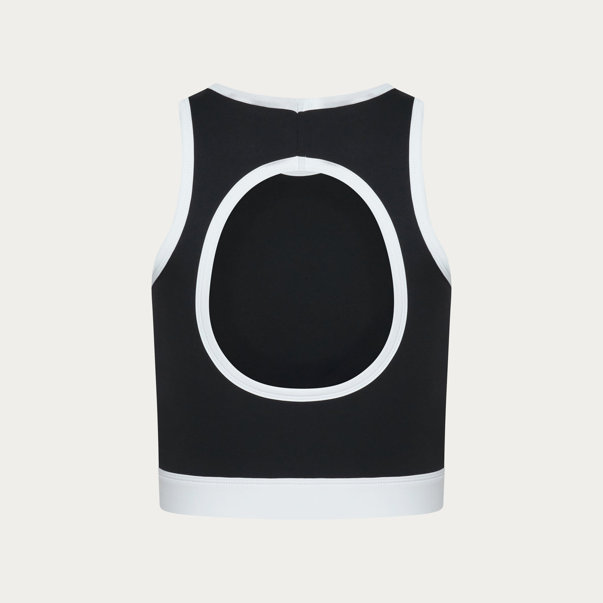 Ace Cropped Vest - Black/White