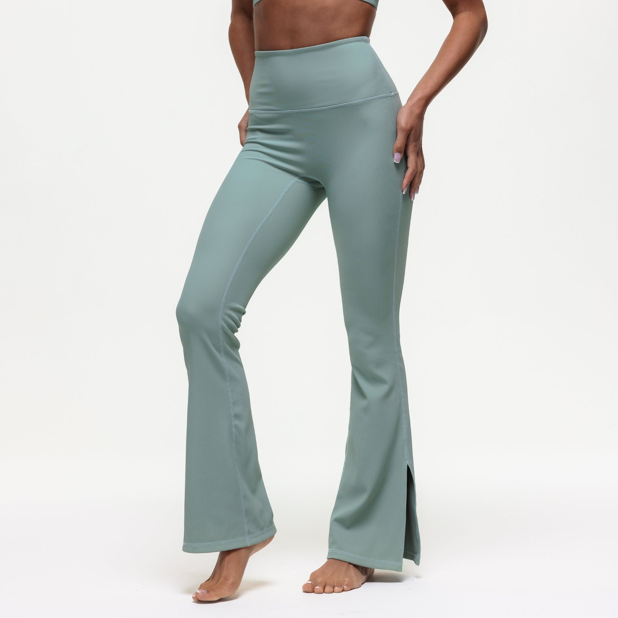 Maya Ribbed Flare Leggings - Seamoss