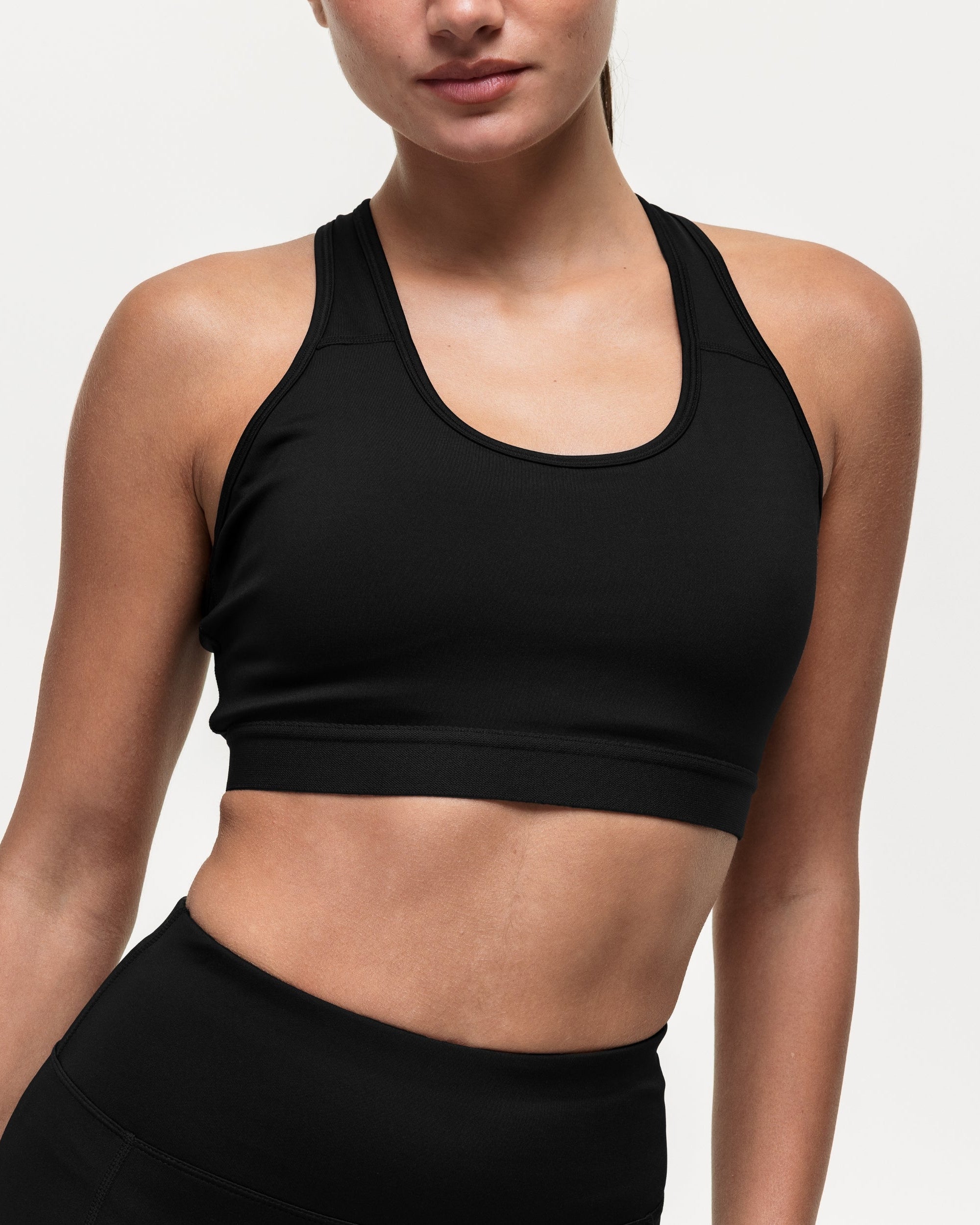 Motion Medium Support Bra - Deep Black