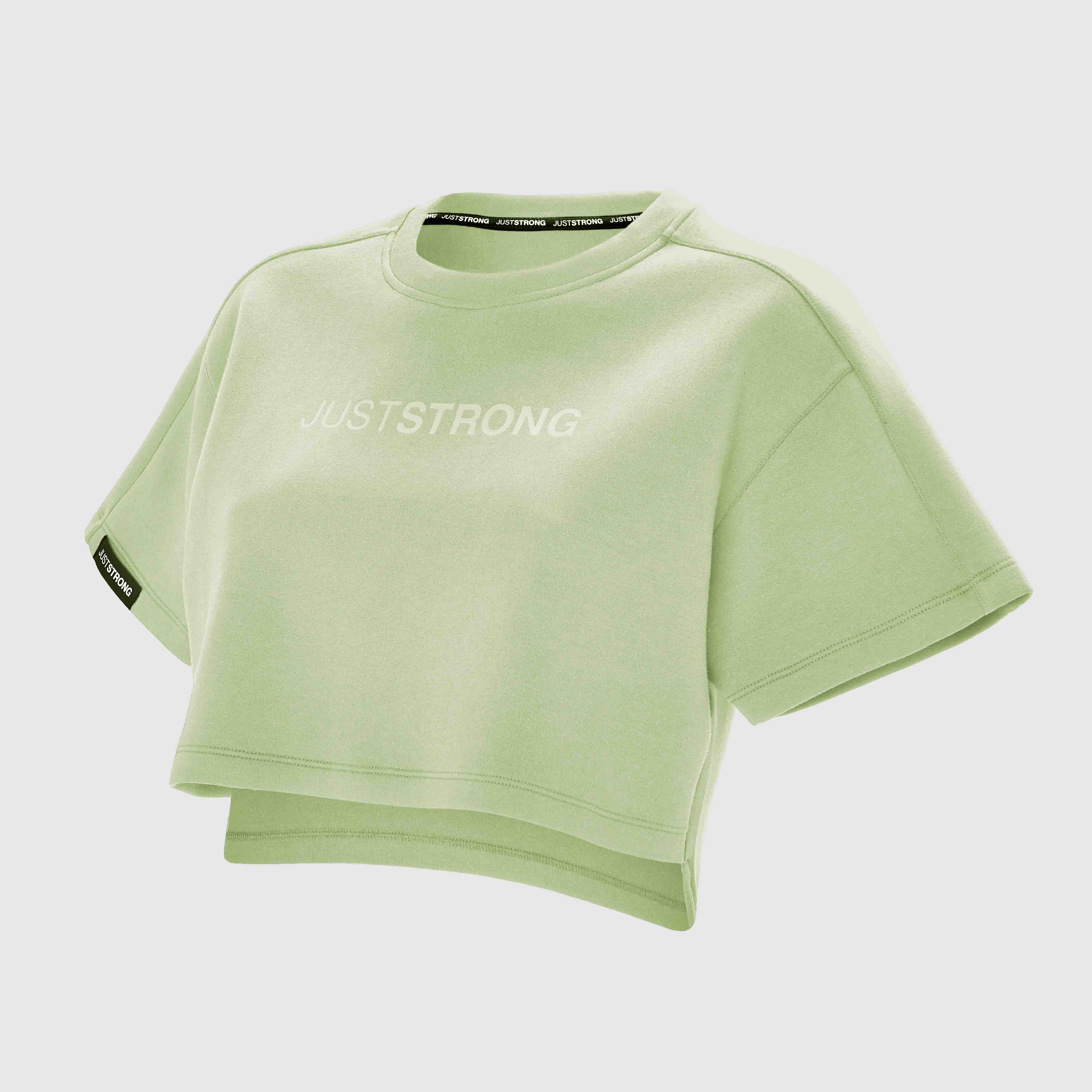 Lime Green Oversized Athletic Cropped Tonal T-Shirt