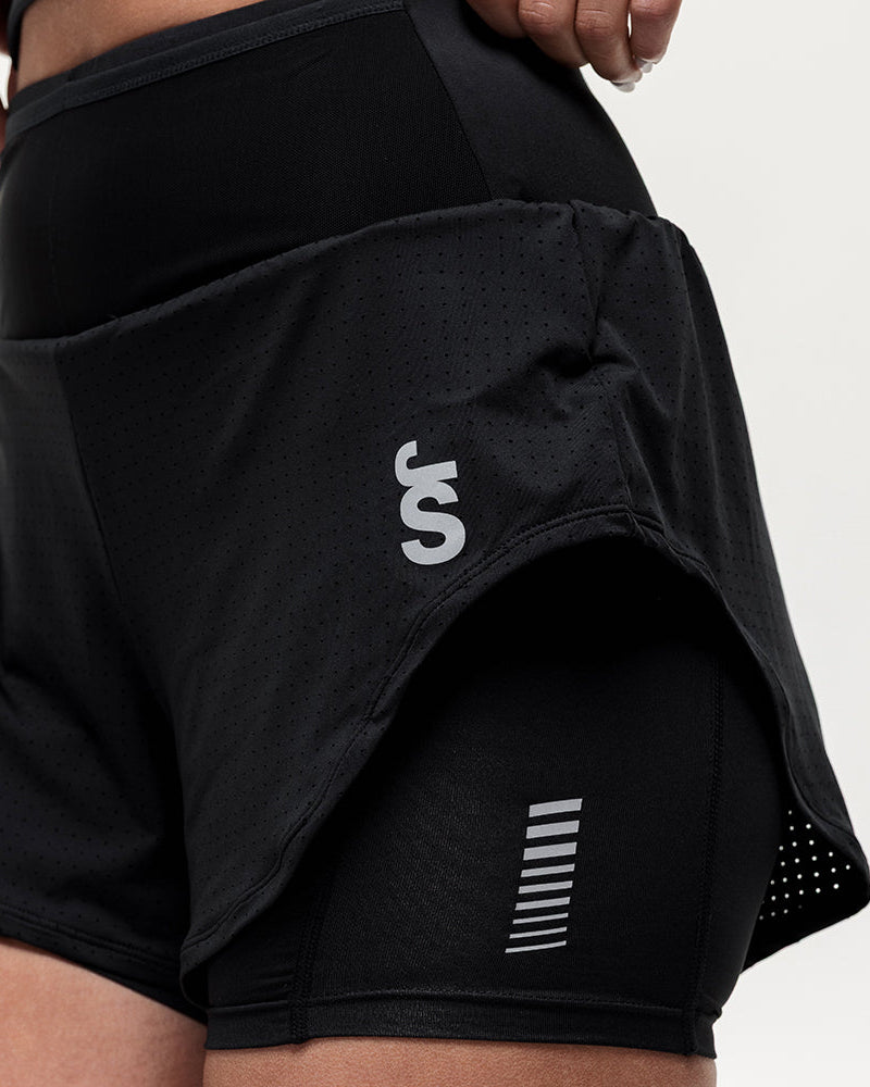 Run Mesh 2-in-1 Short - Black Onyx