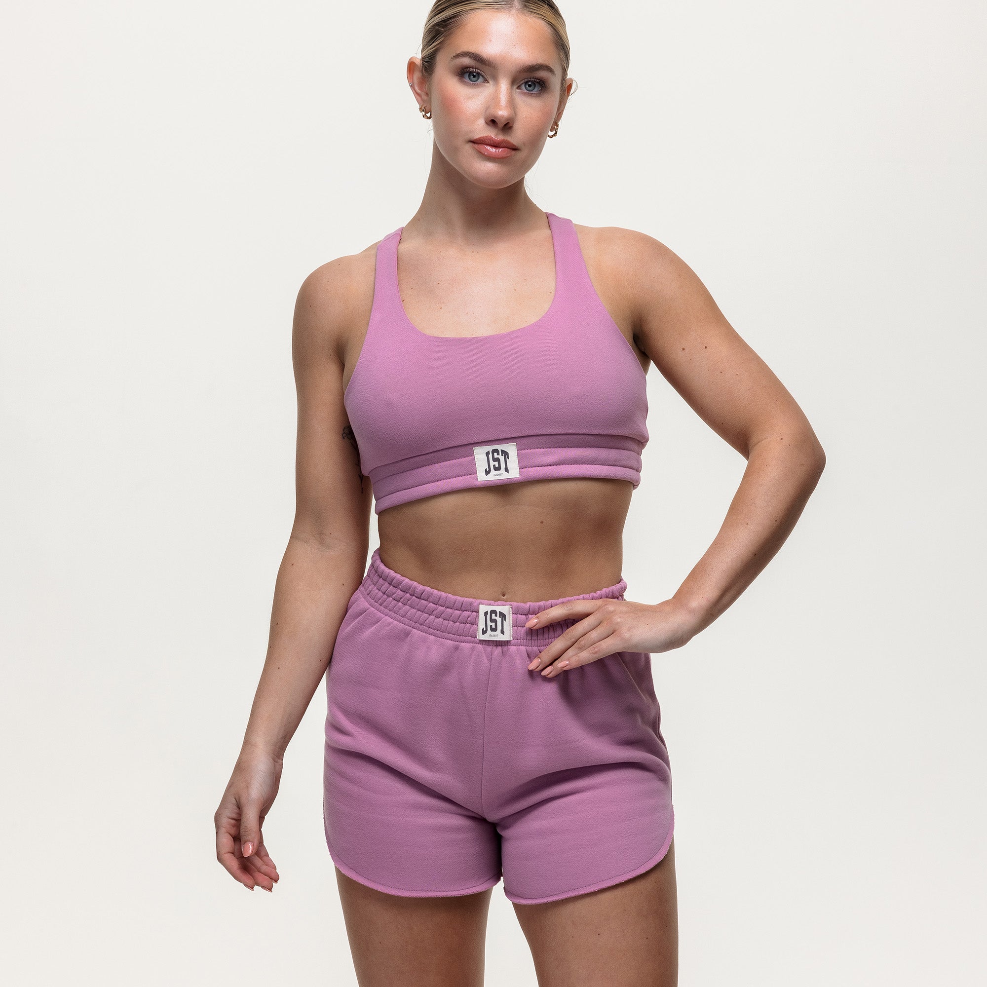 Timeout Sweatshirt Bralette - Vintage Orchid