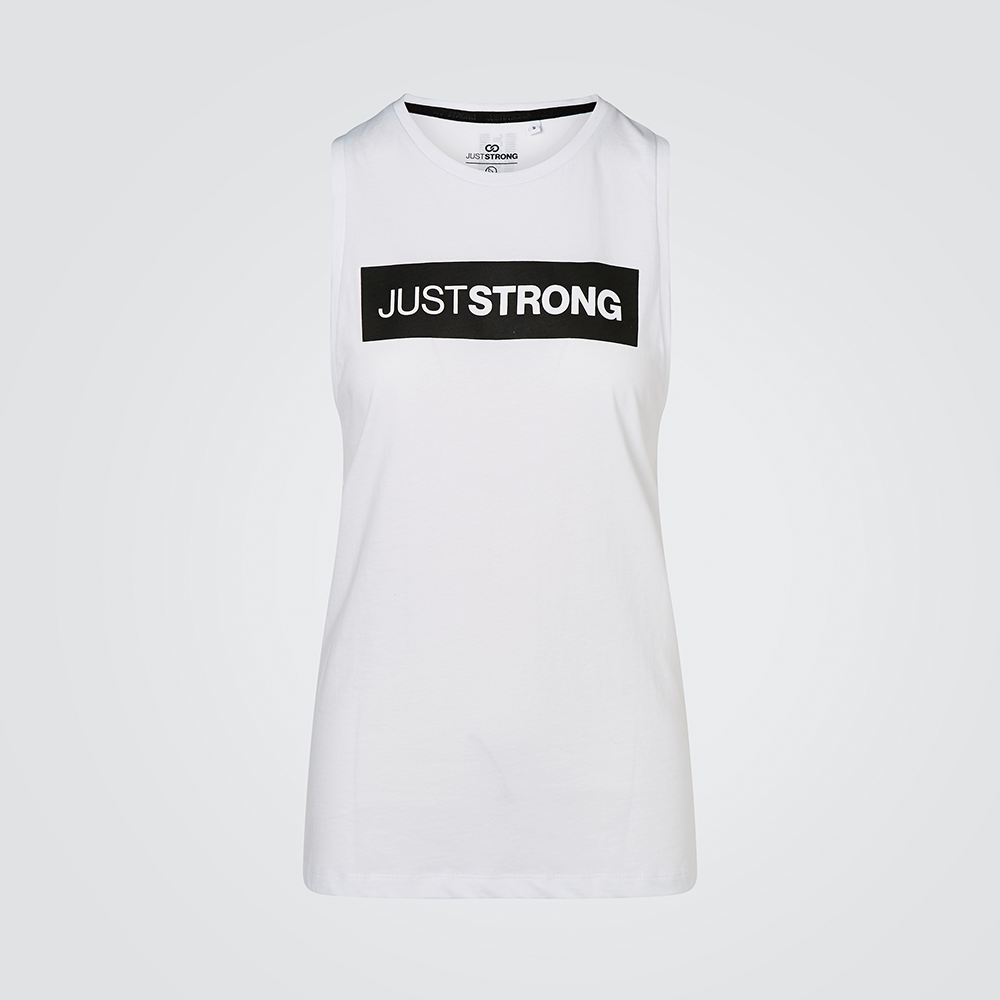 White Athletic Box Tank