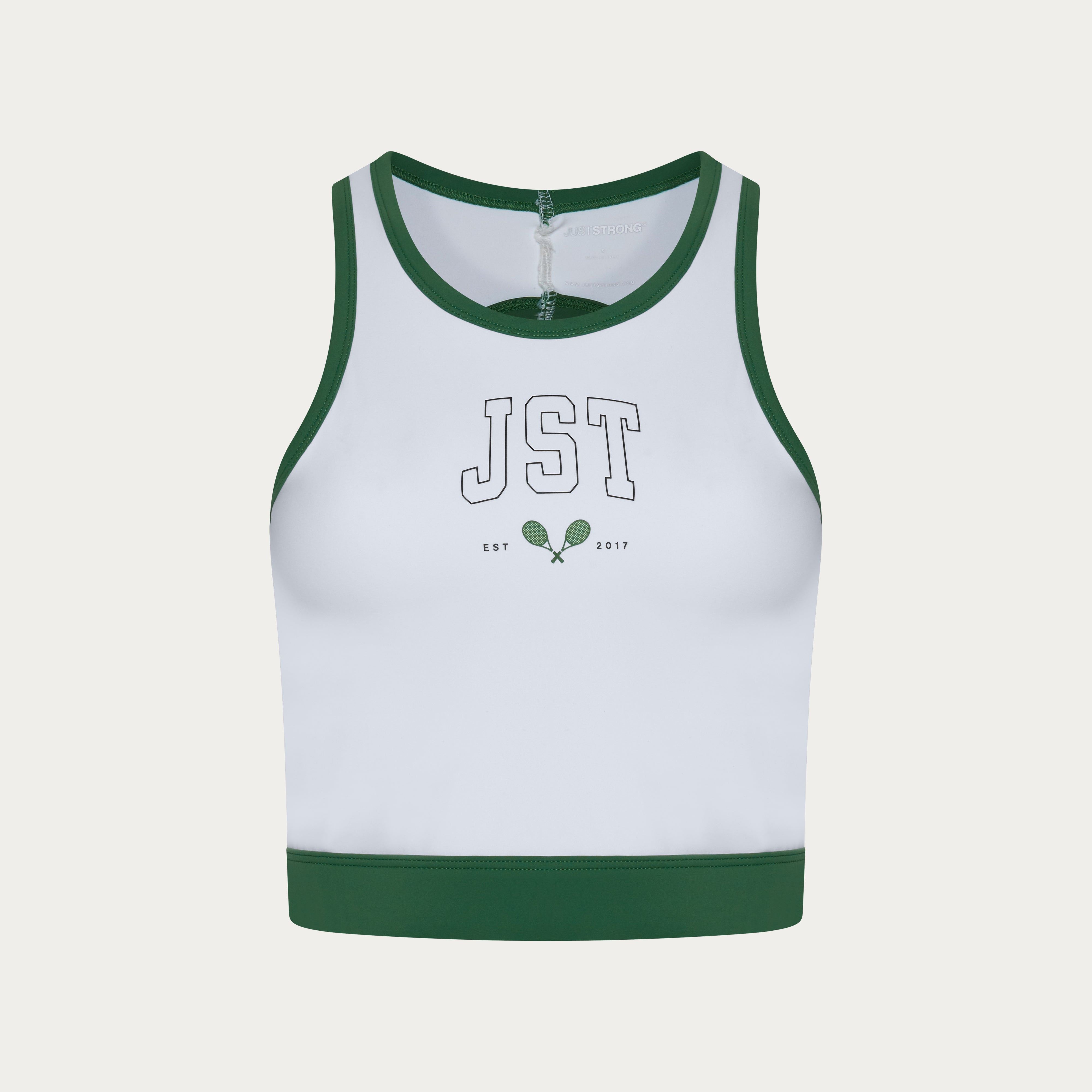 Ace Cropped Vest - White/Green (PRE ORDER)