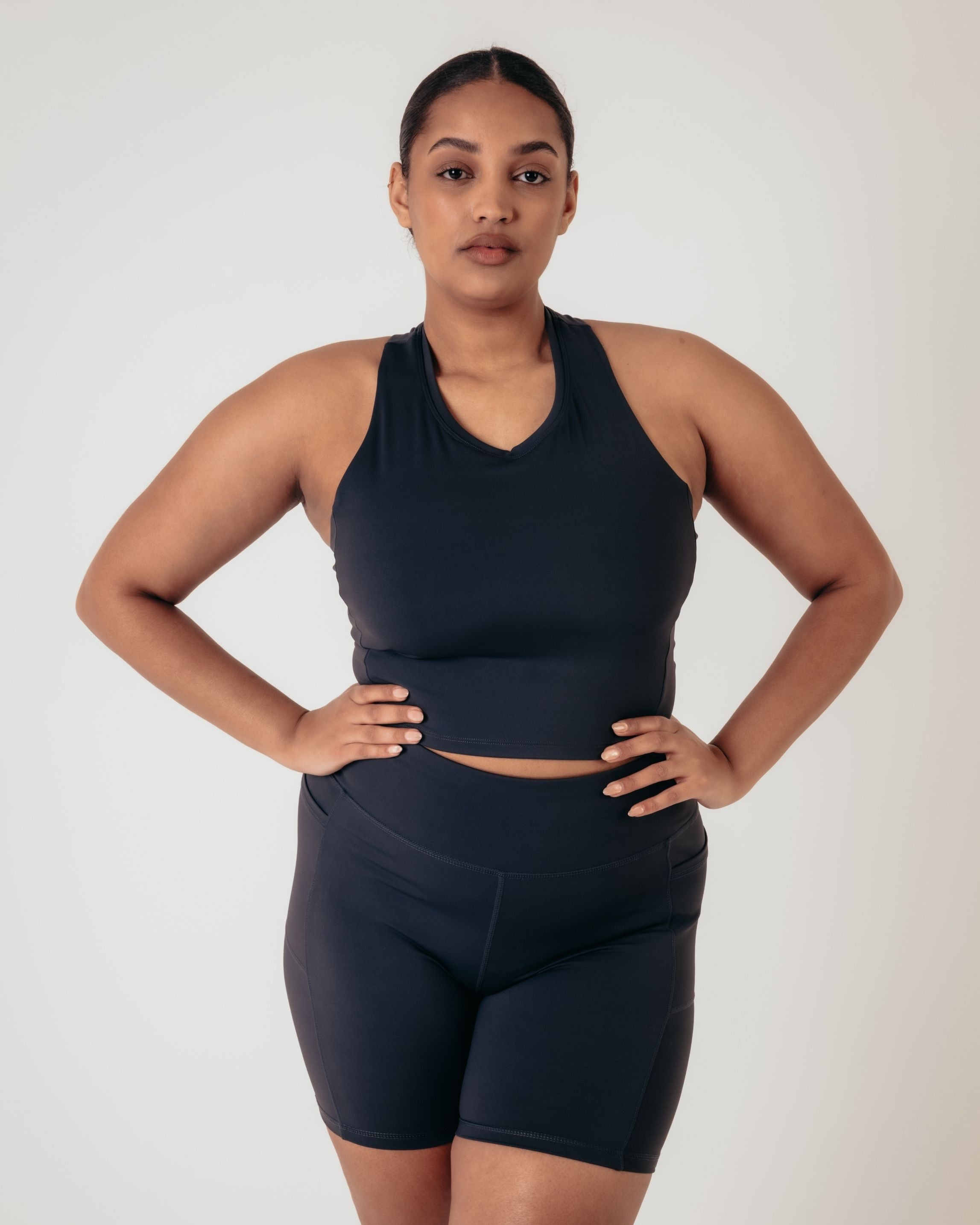 Training Crop Tank - Washed Black