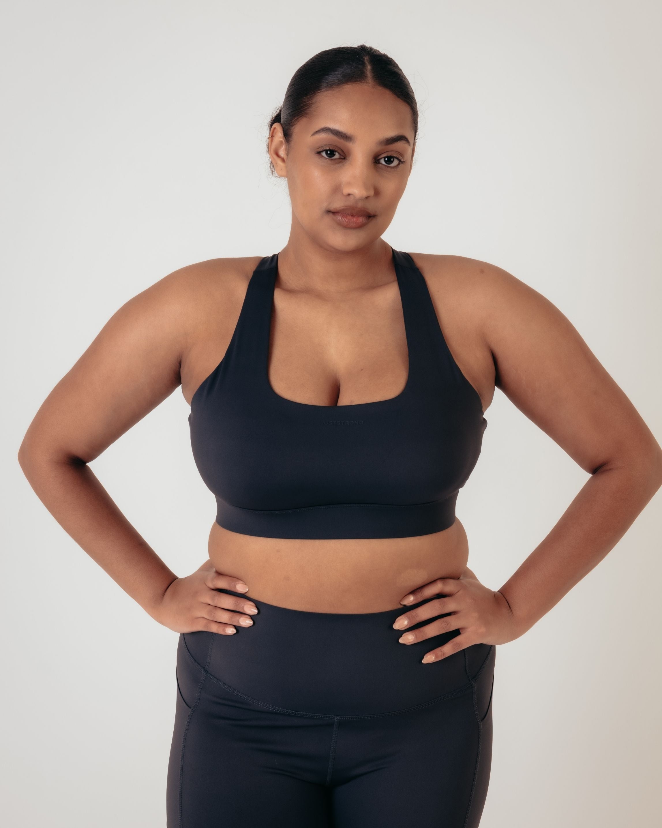 Flex Medium Support Bra - Washed Black