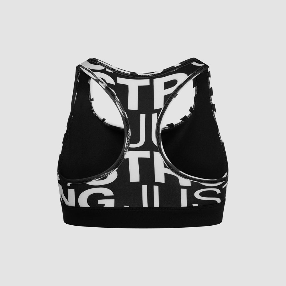 Printed Motion Light Support Bra - Black/White