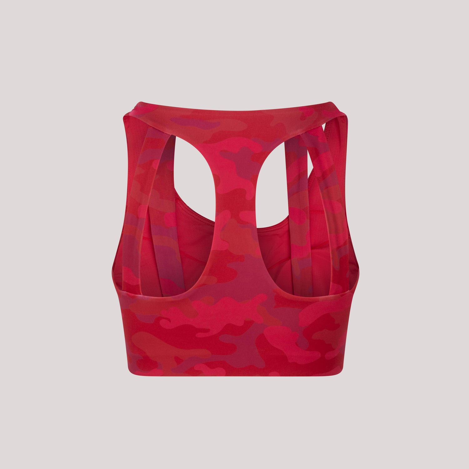 Vertex Camo Multi Strap Sports Bra - Ruby Red