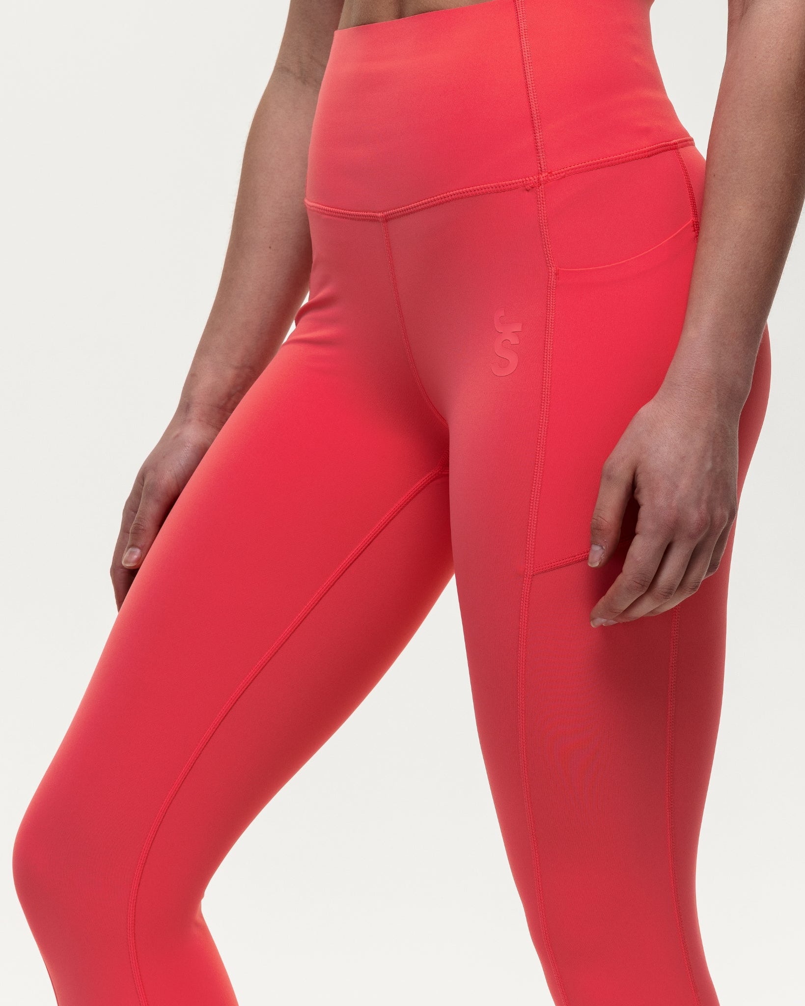 Sculpt 7/8 High Rise Training Leggings - Coral