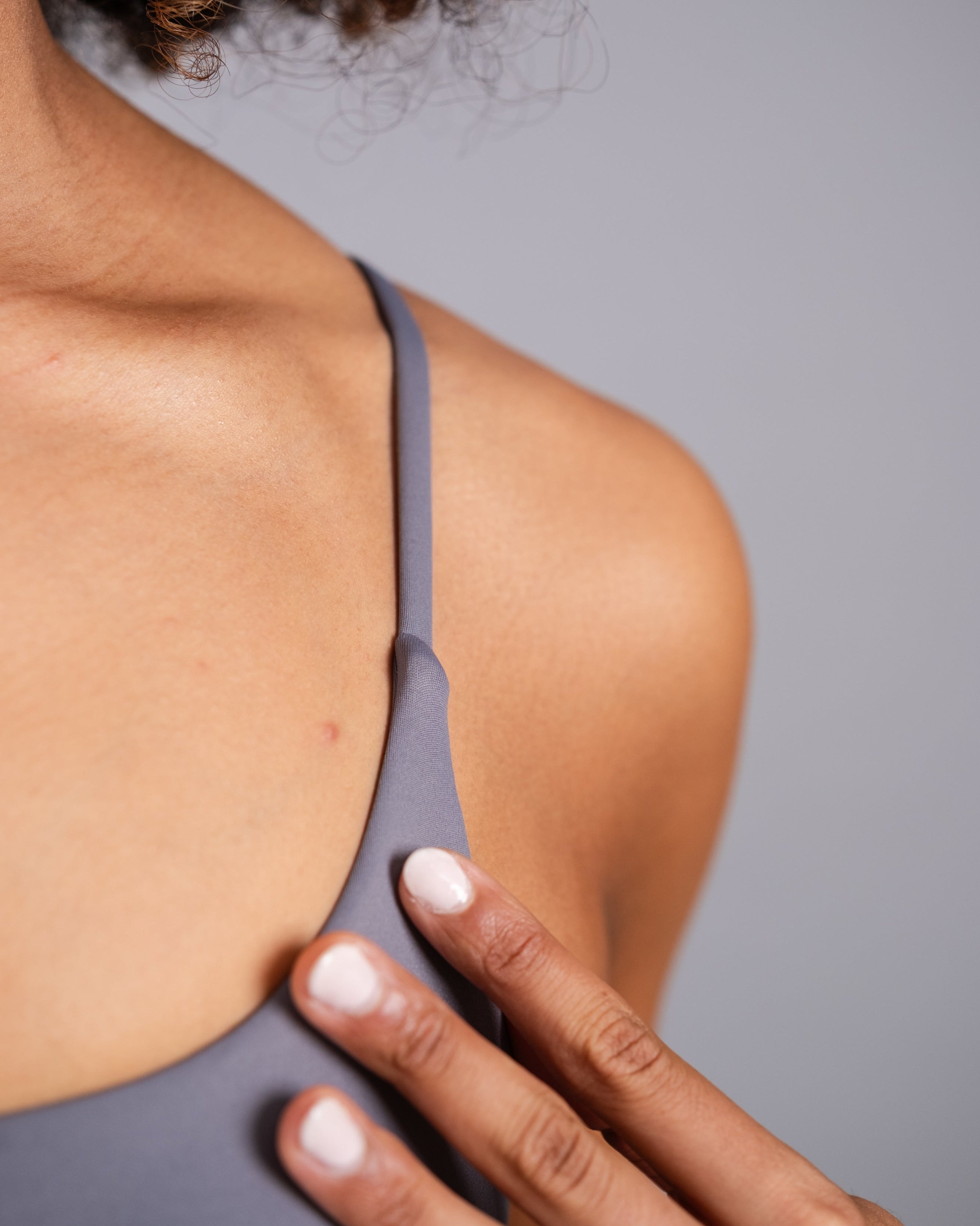 Strappy Tank Bra - Smoke