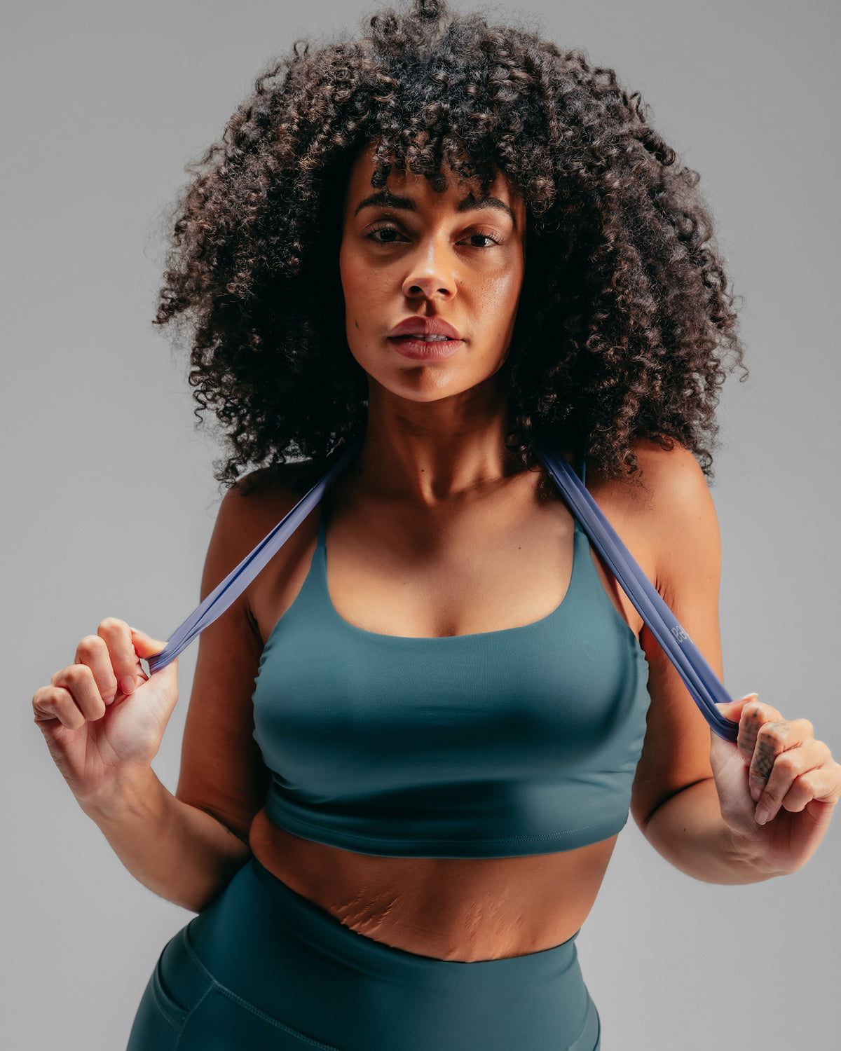 Strappy Tank Bra - Teal