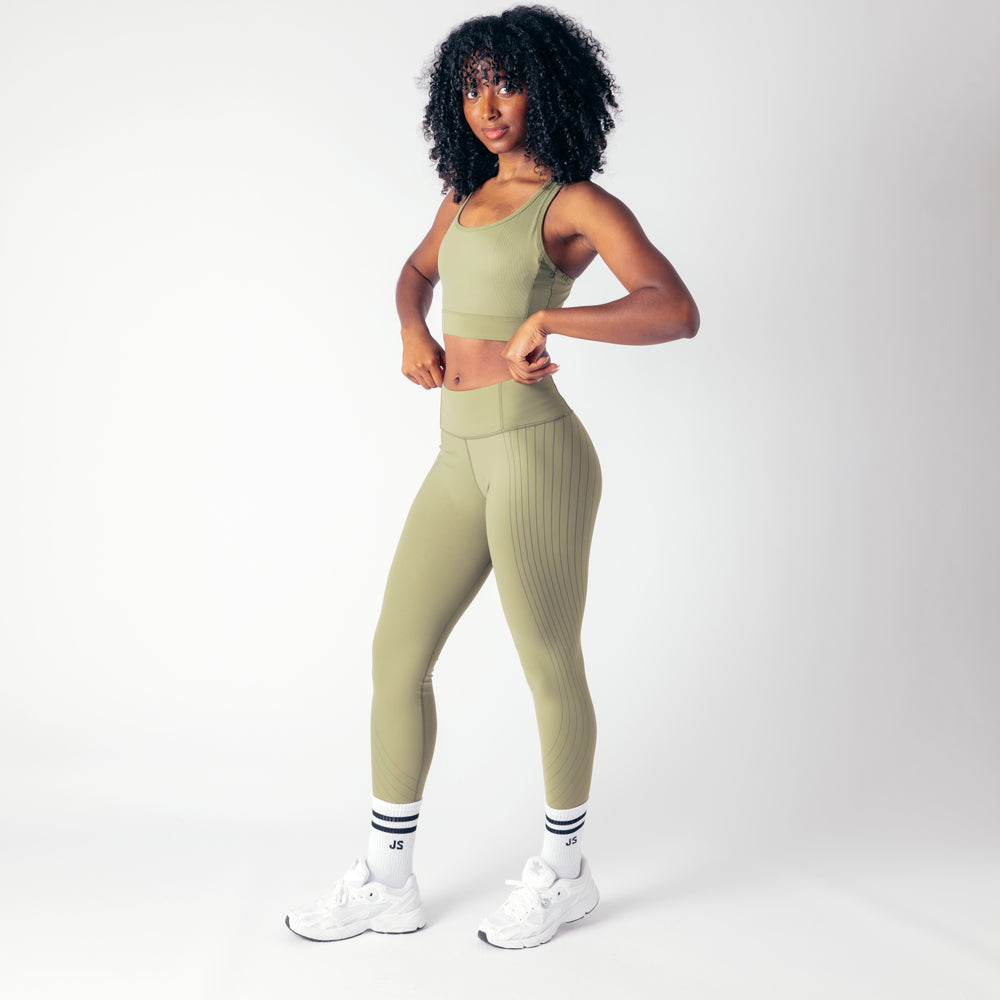 Agility Workout Leggings - Military Green