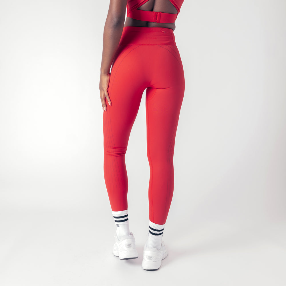 Agility Workout Leggings - Ruby Red