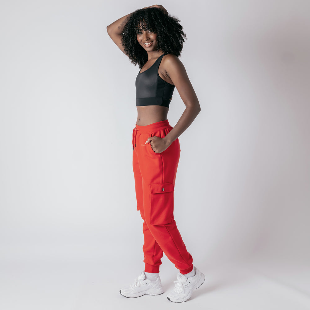 Cargo Joggers - Ruby Red