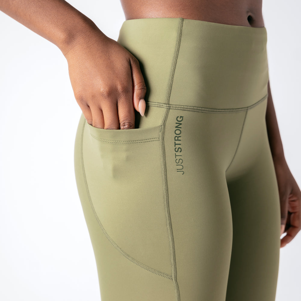 Second Skin High Rise Leggings - Military Green